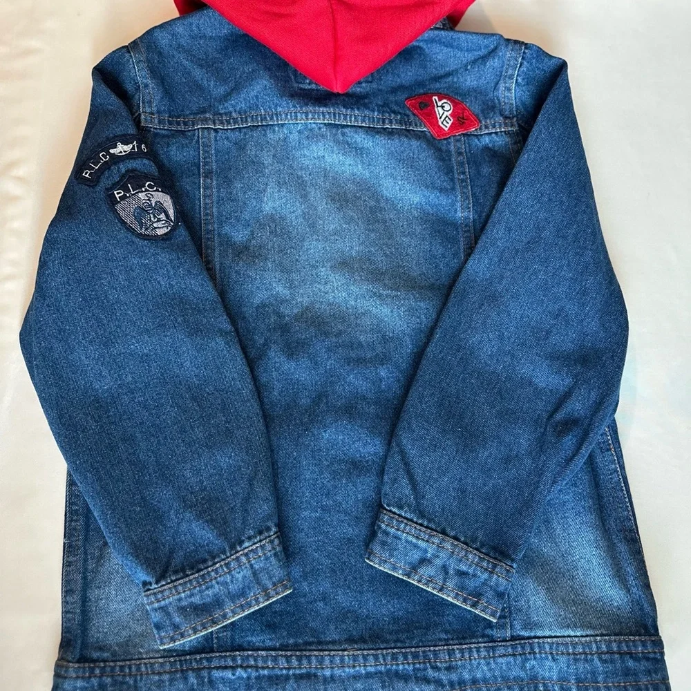 Kids Denim with Removable hoodie - Picture 2 of 3